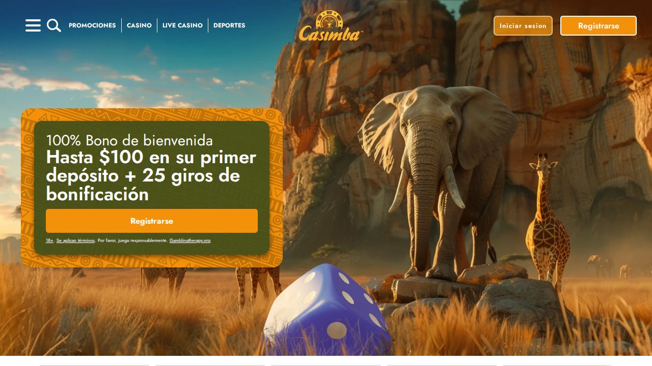 Bono de bienvenida de Casimba